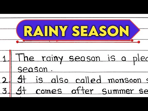 10 lines essay on Rainy season || Rainy Season essay in English