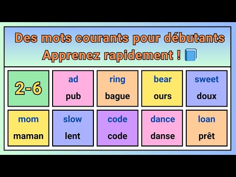 (Niveau 2-6)Apprenez l'anglais facilement avec des mots courants et des exemples pratiques