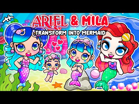 Mila Becomes Mermaid 🧜‍♀️✨ | Avatar World 💕🏰 | PAZU