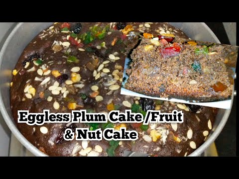 PLUM CAKE/eggless cake/cake without oven/fruit cake/eggless plum cake/christmas cake/cake rfoodinn