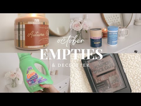 October Empties & Declutters \\ Hair, skincare, perfume & household