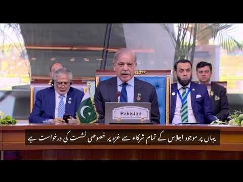 PM Shehbaz Sharif's D-8 Summit Speech: Call for Ceasefire and Peace in Gaza, Palestine & Lebanon.