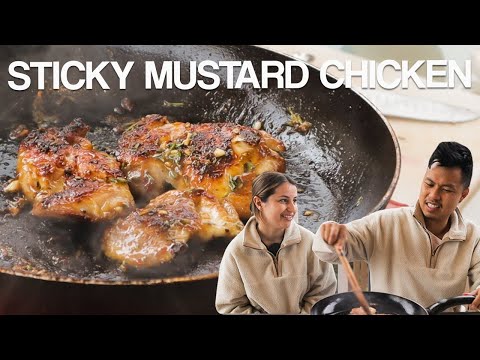 A Chill Night Cooking Outside | Sticky Mustard Chicken