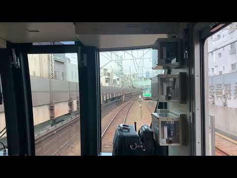 [前面展望]東京メトロ千代田線代々木上原駅から代々木公園駅