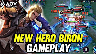 AOV : NEW HERO BIRON GAMEPLAY - ARENA OF VALOR LIÊNQUÂNMOBILE ROV