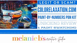 Legit or Scam?! Colorelaxation Paint by Numbers Kit | Unboxing Review Swatching Paints | Melanie B