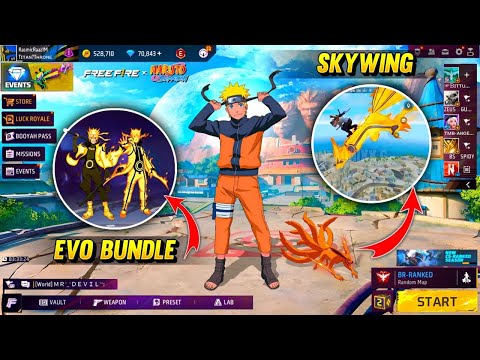 FREE FIRE X NARUTO COLLABORATION   FF X NARUTO   FF NEW EVENT   FREE FIRE NEW EVENT   FF OB47 UPDATE