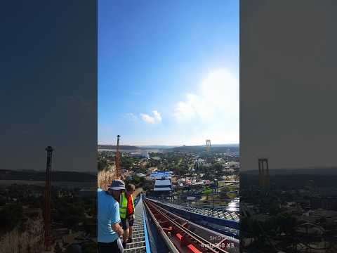 VIEWS FROM SUPERMAN KRYPTON COASTER #rollercoaster #superman #ride #travel #views #height #crazy