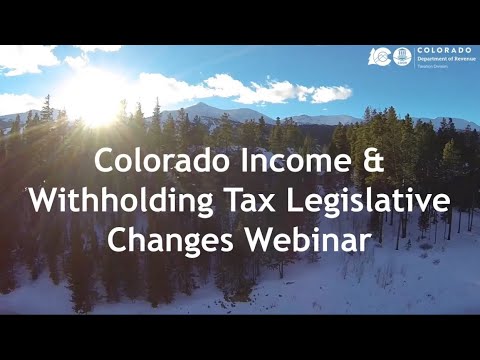 Income & Withholding Legislative Changes 2023