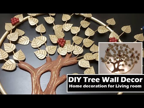 Diy Tree wall decor for Living room l l Beautiful Home Decoration l l