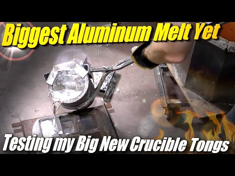 My Biggest Aluminum Melt Yet: Testing the Improved Crucible Tongs