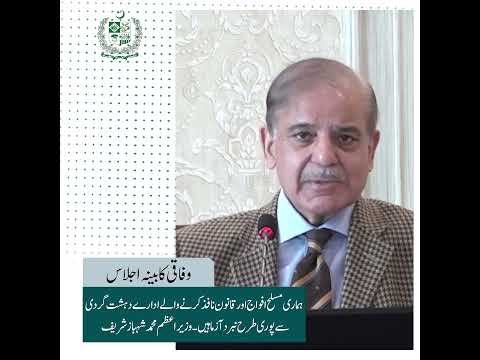 PM Shehbaz Sharif addresses Cabinet on Terrorism and Hopes for Pakistan's Bright Future