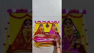 Gauri ganpati pujan rangoli #shorts #rangoli #gauriganesh #gauripujan