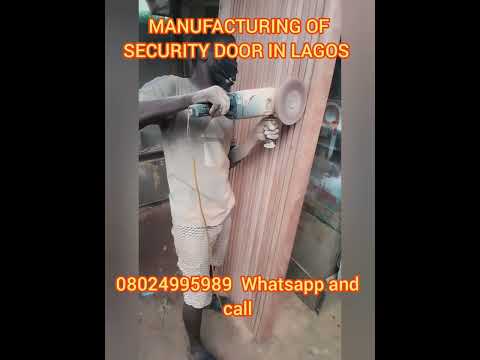 Building of security wooden doors with quality strong  wood in Lagos Nigeria.