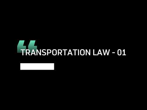 TRANSPORTATION LAW  BY ATTY. AQUINO