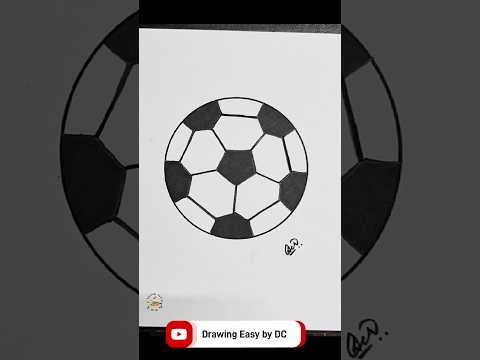 Football drawing | how to draw a football | football drawing easy trick | easy drawing #shorts