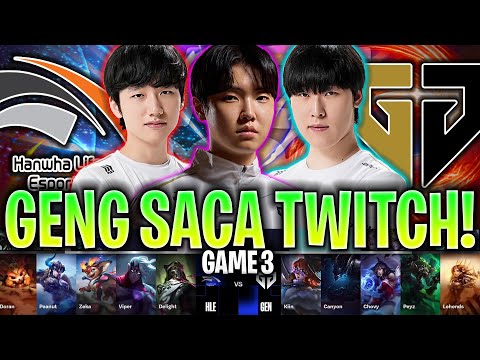 GENG DE CHOVY SACA TWITCH EN LA PARTIDA DECISIVA!😱 | HLE vs GEN Game 3 SWISS STAGE WORLDS 2024 LVP