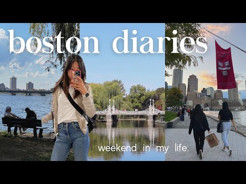 boston vlog | spending time with friends, fall break, newbury st, cannolis, lobster rolls, gelato 🦞🌆