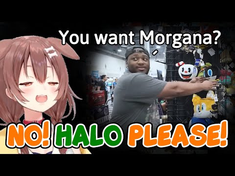 Korone Using Her English to Buy Merch at EVO 2024, Las Vegas [Hololive/Botan]