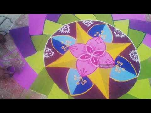 Diwali Special: Stunning Colorful Kolam to Wow Your Guests! | How to Make a Vibrant Diwali Rangoli