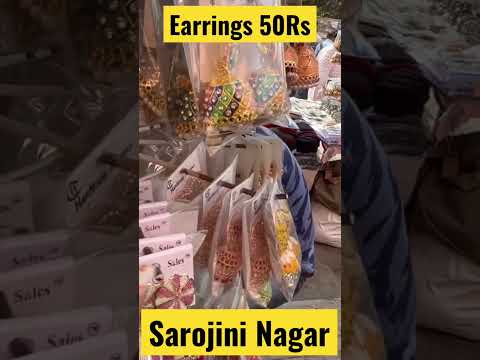 Sarojini Nagar Earrings 50Rs #delhimarket #youtubeshorts #ytshort #shorts