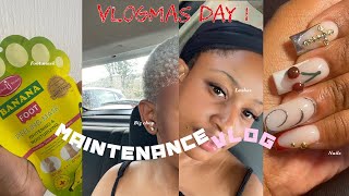 VLOGMAS DAY 1: Maintenance vlog[big chop, lashes, nails etc]| South African YouTuber