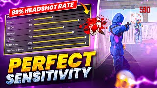 2025 BEST SENSITIVITY For 99% Headshot Rate ☠️🔥 All Devices || Free Fire Max