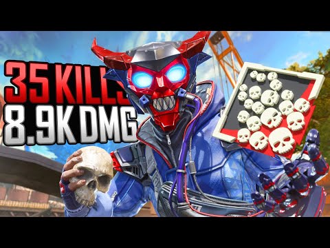 INSANE Bloodhound 35 KILLS and 8,900 Damage Apex Legends Gameplay