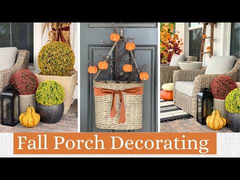 FALL 2024 DECORATE WITH ME 🍁 Fall Porch + Fall DIY Wreath