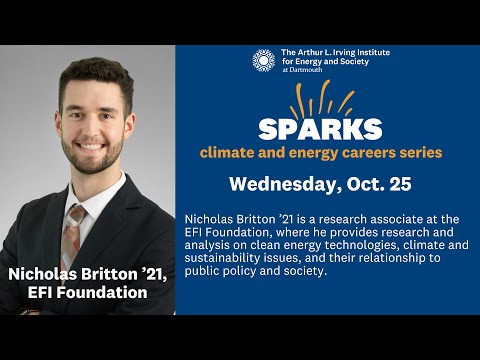 Sparks: Climate and Energy Careers with Nick Britton '21