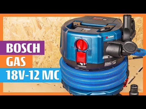 Bosch GAS 18V-12 MC Cordless Dust Extractor M-Class semi-automatic filter cleaning #bosch