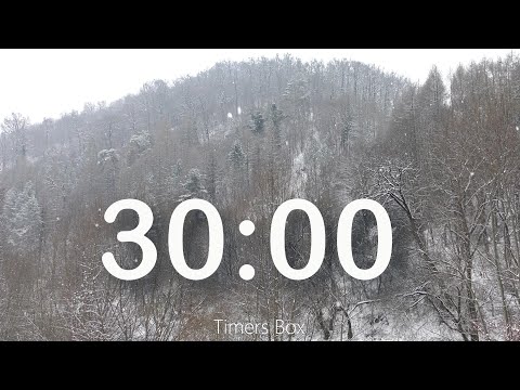 30 Minute Winter Timer with Relaxing Music - Study, Classroom, Calm Down, Focus, or Meditate ❄️