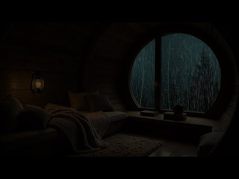 Fall into deep sleep in just 3 minutes - sounds of rain, loud thunder, 10 hours of forest rain