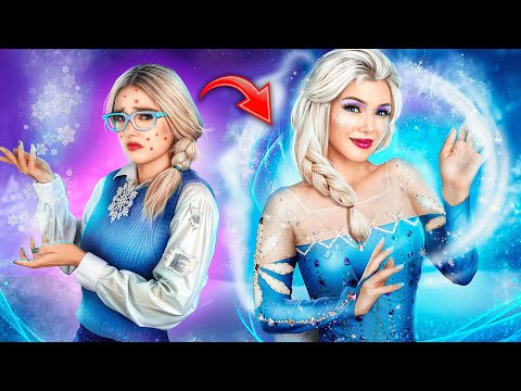 Bullied Elsa quickly transforms into a beautiful and popular girl!