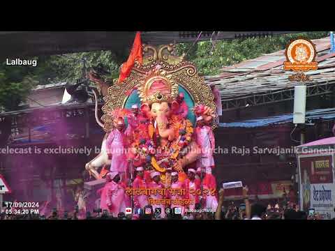 Lalbaugcha Raja 2024 | Shower of Flowers At Sharof Building