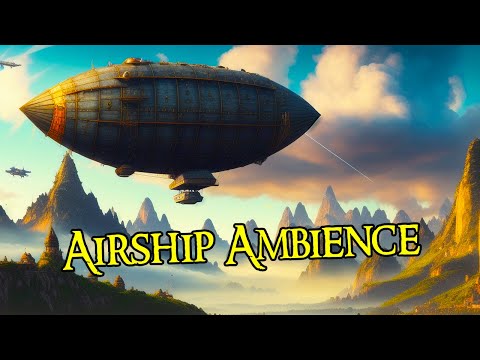 Relaxing Sailing Airship Ambience Sound | Journey Across the Skies | 8 hours