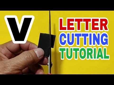 LETTER (V) CUTTING TUTORIAL #lettercutting