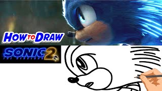 Drawing ANGRY SONIC 2 THE MOVIE | adventure of Sonic the hedgehog 2022 easy step by step coloring