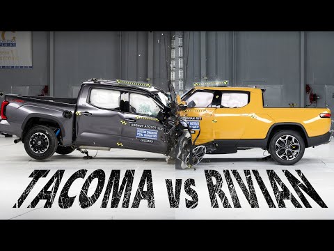 Rivian R1T vs Toyota Tacoma - Crash Test