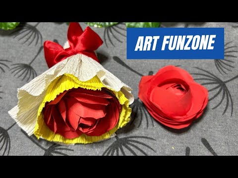 Paper Flower Craft| Paper Rose Flower Bouquet| Gift Ideas #paperrose #kidscraft #papercraft #diy