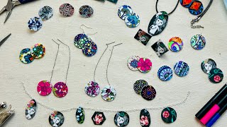 Fabric Bead Charms, Colorful Textile Jewelry Art, Fabric and Paper Charms, Fun Jewelry Art Part 1