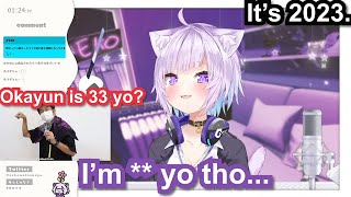 Nekomata Okayu mentions her true age【Eng Sub / Cute / Based / Cultured / Unhinged / hololive】