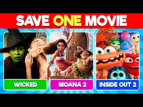 Save One Movie | Wicked🪄Moana 2🌀Inside Out 2🧠and more!