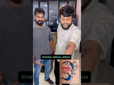 Doraemon colourfull tattoo | navkar tattoos indore | indore best tattoo ￼studio |7000747241| #shorts