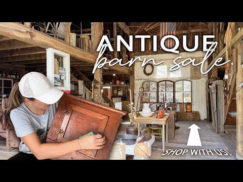 Incredible Barn Sale Full of Antiques! Yard Sale, Estate Sale, Antique Store Shopping + Vintage Haul