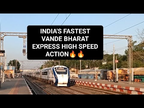 20171 INDIA'S FASTEST VANDE BHARAT EXPRESS HIGH SPEED ACTION AT VIDISHA | भोपाल वंदे भारत एक्सप्रेस