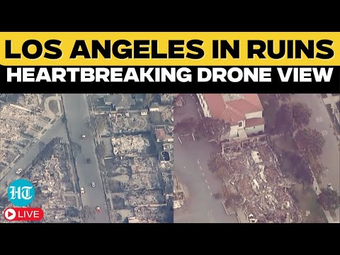 LIVE: LA Fires From Above | Aerial View Of Palisades Fire | California Wildfires Aftermath Live | US