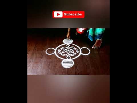 simple pulli kolam.. #pullikolam #nelikolam #chukkalamugguluu #shorts