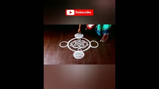 simple pulli kolam.. #pullikolam #nelikolam #chukkalamugguluu #shorts