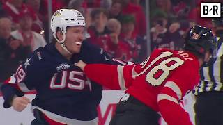 USA vs. Canada Starts With 3 Fights in the First 9 Seconds | 4 Nations Face-Off